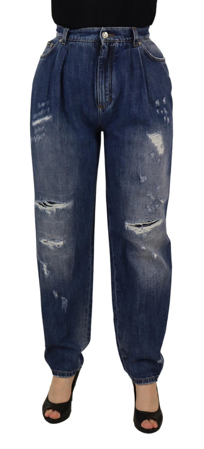 Вузькі джинси з високою талією Dolce &amp; Gabbana - Chic Blue Washed