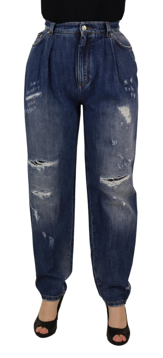 Вузькі джинси з високою талією Dolce &amp; Gabbana - Chic Blue Washed