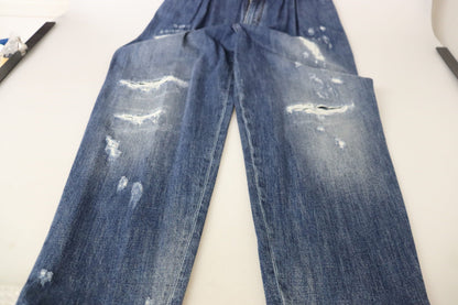 Вузькі джинси з високою талією Dolce &amp; Gabbana - Chic Blue Washed