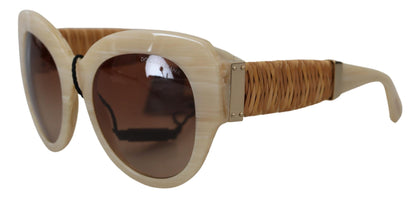 Жіночі сонцезахисні окуляри Dolce &amp; Gabbana Beige Chic з ацетату