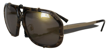 Коричневі дзеркальні сонцезахисні окуляри Dolce &amp; Gabbana Chic Aviator