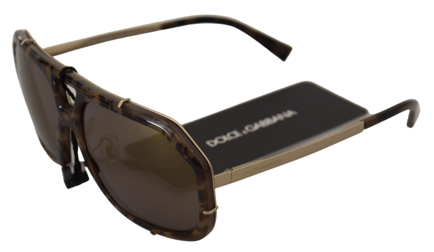 Коричневі дзеркальні сонцезахисні окуляри Dolce &amp; Gabbana Chic Aviator