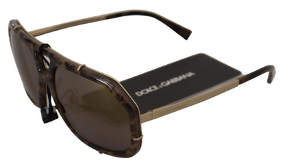 Коричневі дзеркальні сонцезахисні окуляри Dolce &amp; Gabbana Chic Aviator