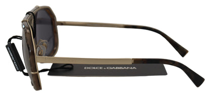Коричневі дзеркальні сонцезахисні окуляри Dolce &amp; Gabbana Chic Aviator