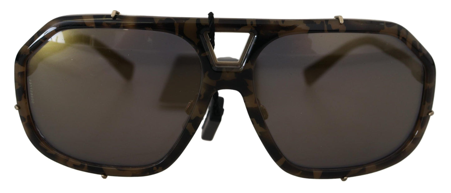 Коричневі дзеркальні сонцезахисні окуляри Dolce &amp; Gabbana Chic Aviator