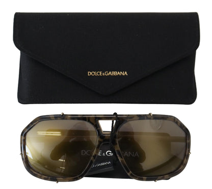 Коричневі дзеркальні сонцезахисні окуляри Dolce &amp; Gabbana Chic Aviator