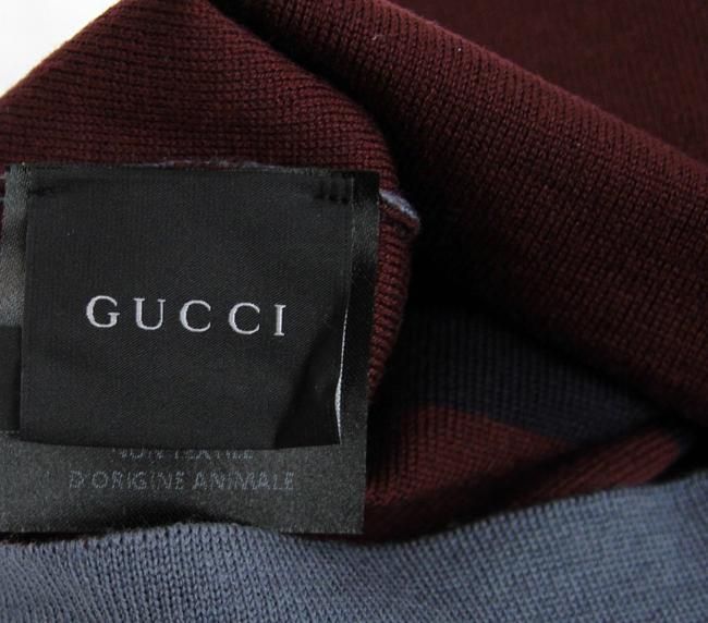 Середня в'язана шапка-біні Gucci унісекс бордового синього кольору