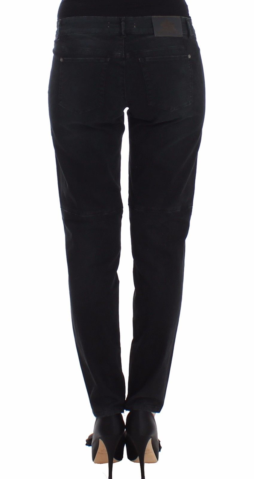 Дизайнерські джинси Ermanno Scervino Sleek Black Slim Leg