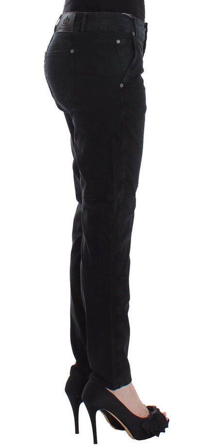 Дизайнерські джинси Ermanno Scervino Sleek Black Slim Leg