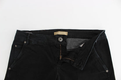 Дизайнерські джинси Ermanno Scervino Sleek Black Slim Leg