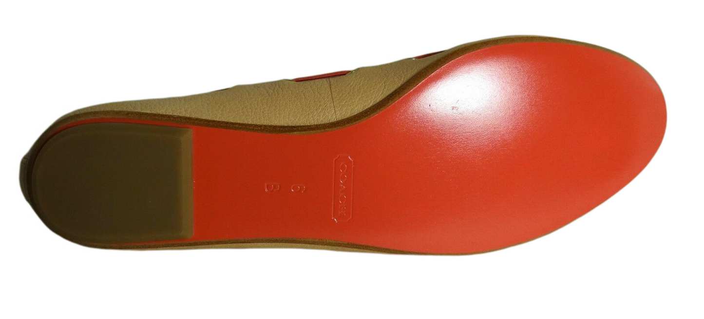 COACH М'які коричневі шкіряні плоскі черевики Manika