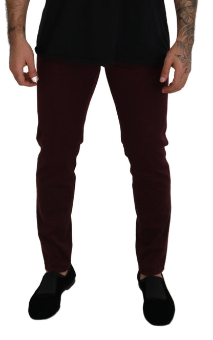 Джинси Dolce &amp; Gabbana Slim Fit Bordeaux - італійська розкіш