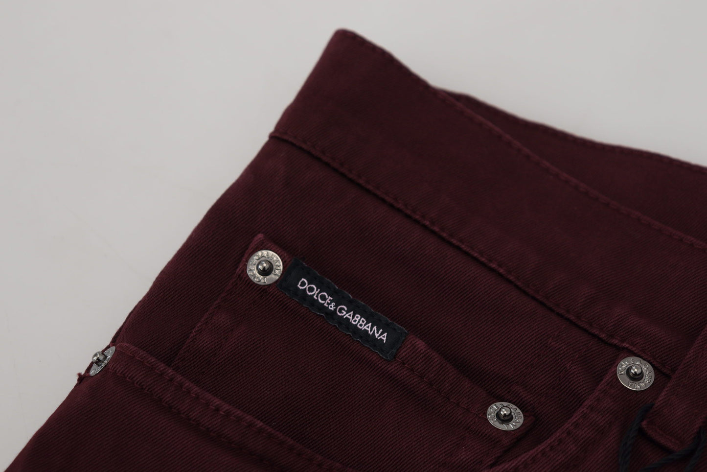 Джинси Dolce &amp; Gabbana Slim Fit Bordeaux - італійська розкіш