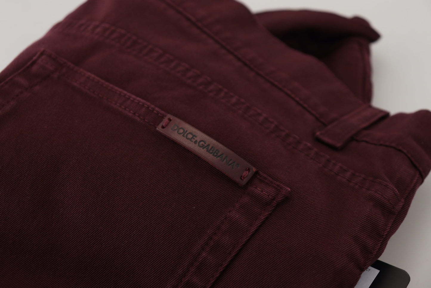 Джинси Dolce &amp; Gabbana Slim Fit Bordeaux - італійська розкіш