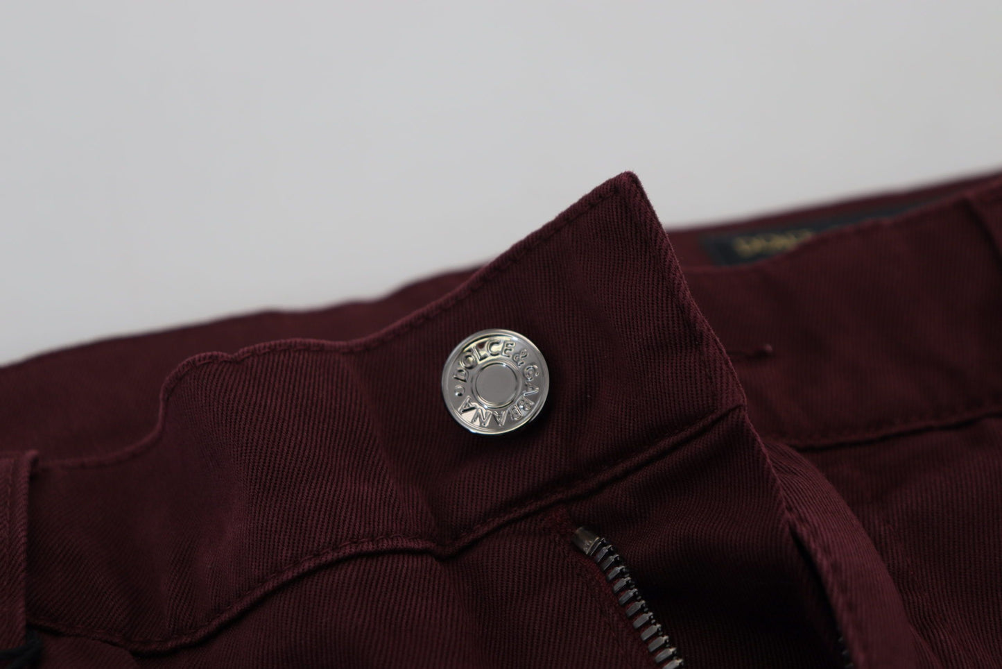 Джинси Dolce &amp; Gabbana Slim Fit Bordeaux - італійська розкіш