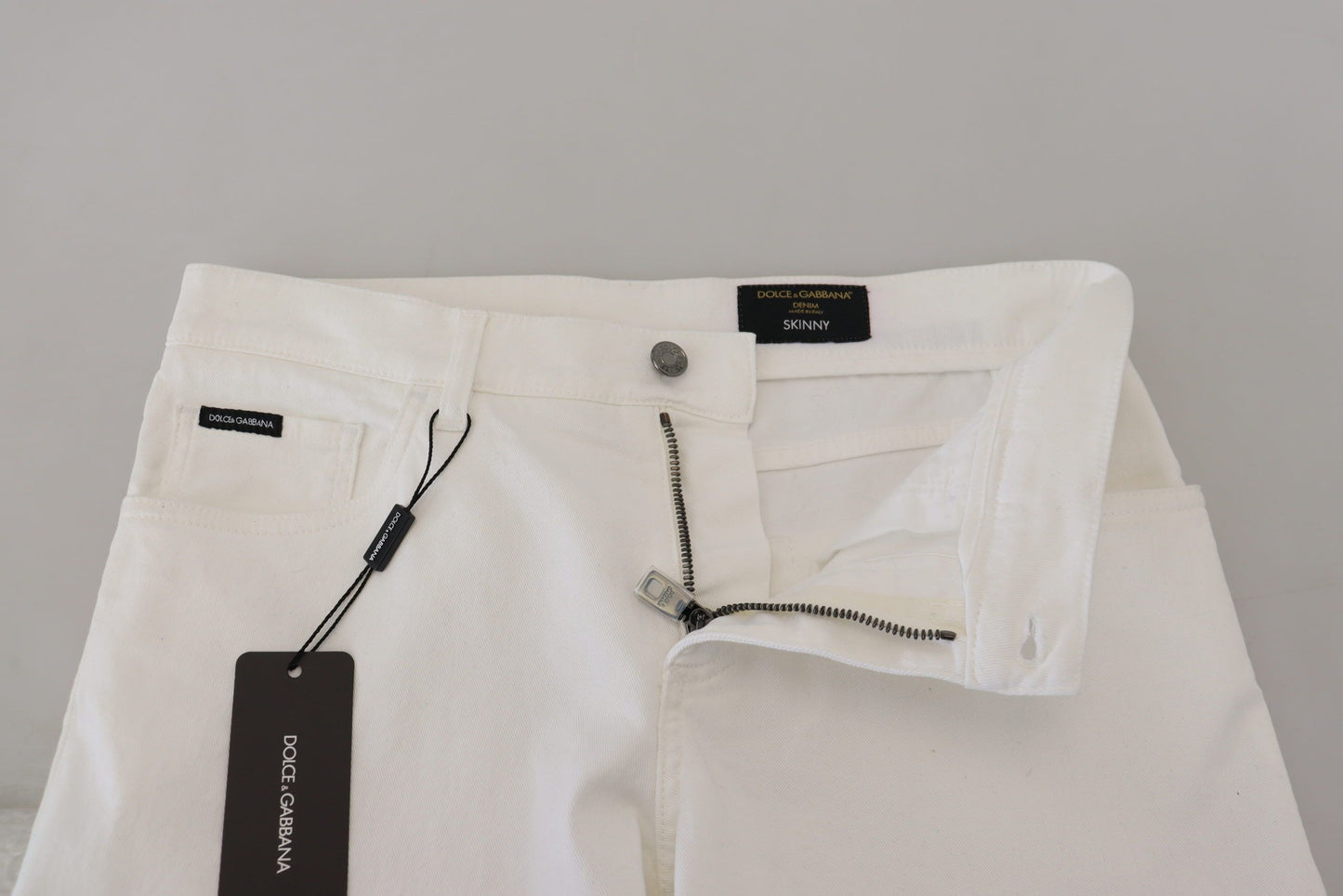 Білі вузькі джинси Dolce &amp; Gabbana Elegant Slim Fit