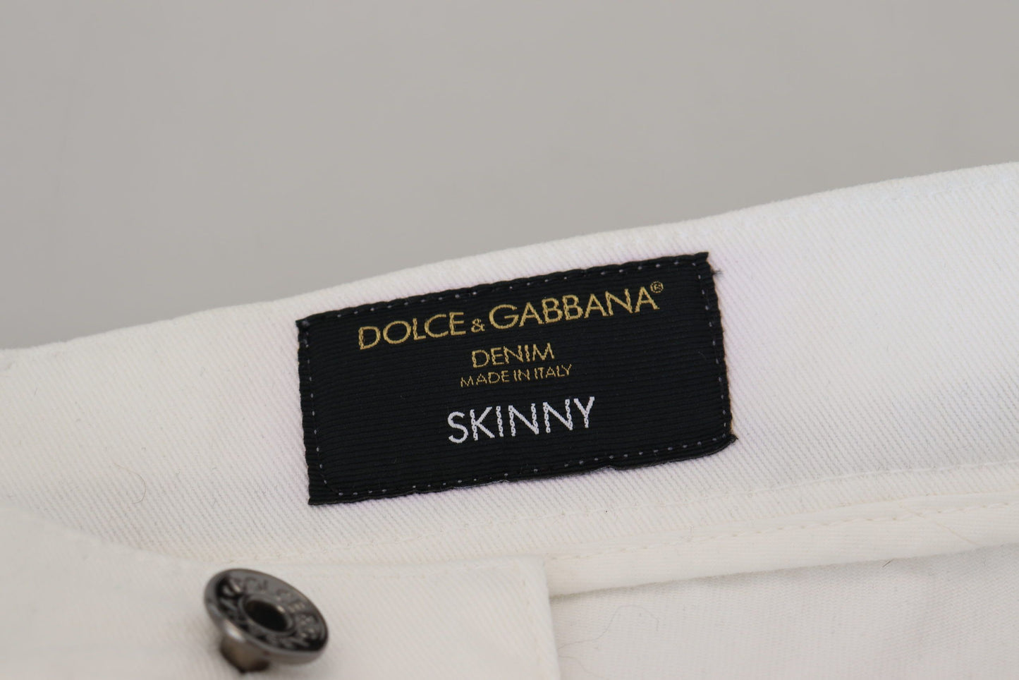 Білі вузькі джинси Dolce &amp; Gabbana Elegant Slim Fit