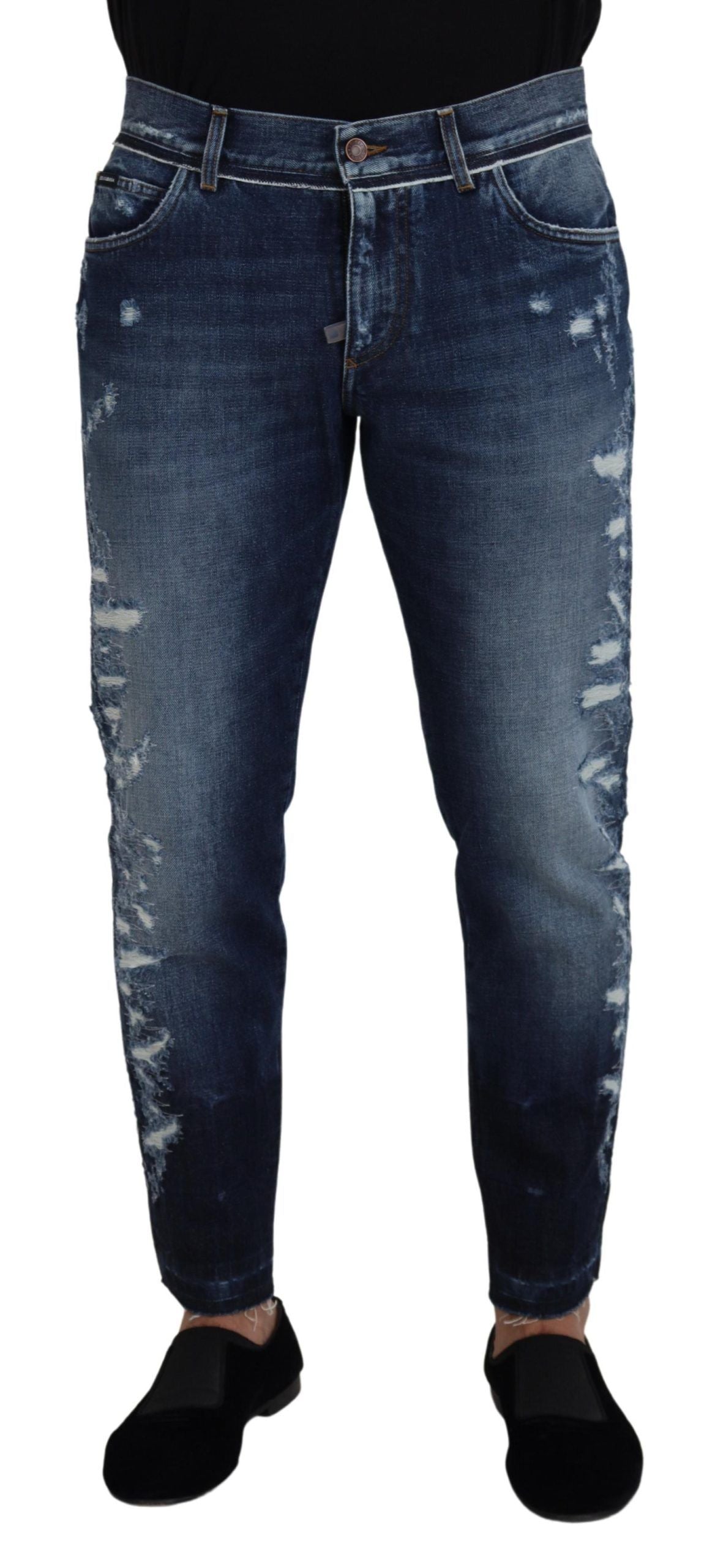 Елегантні джинси Dolce &amp; Gabbana Elegant Blue Wash Regular Fit