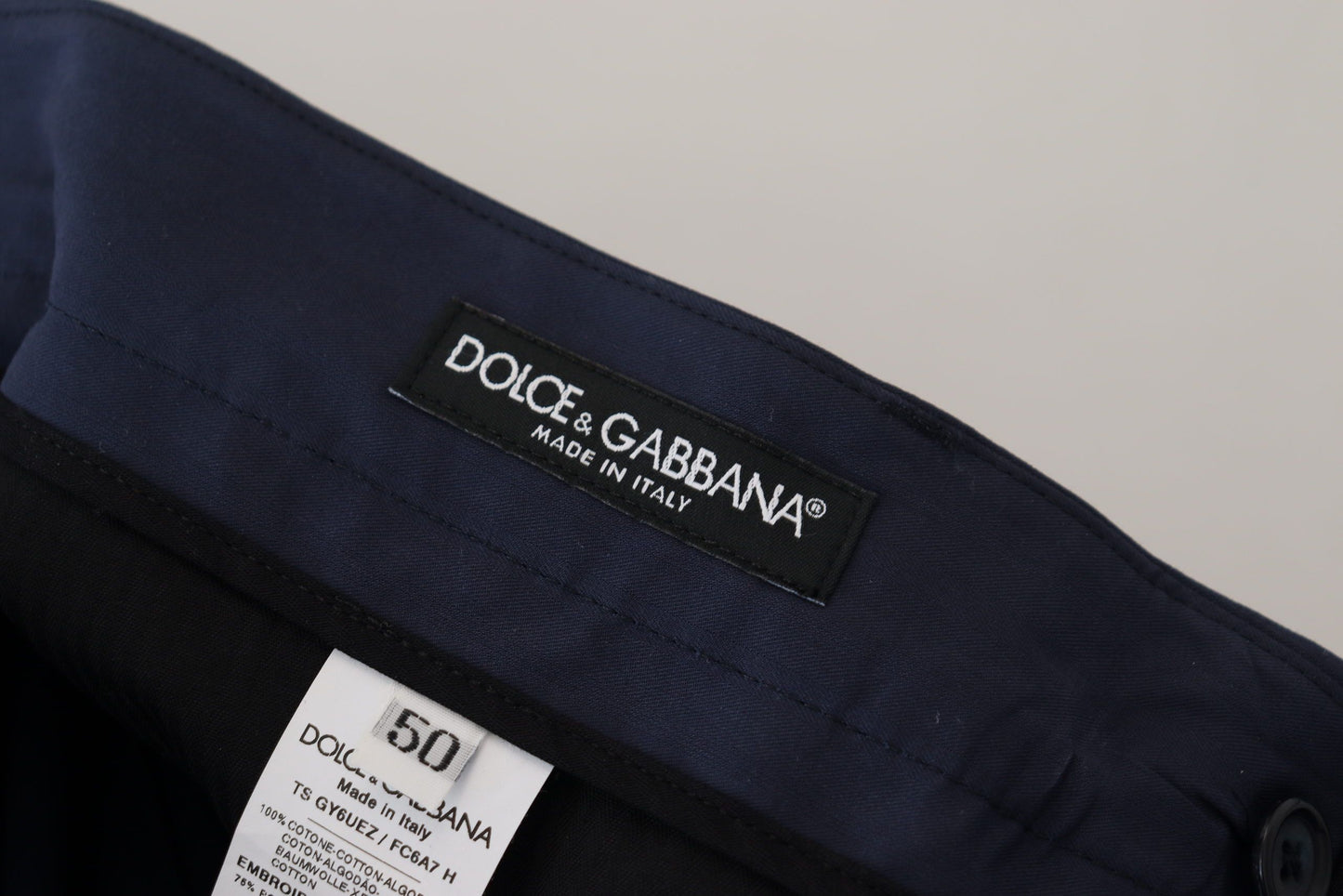 Шикарні приталені брюки Dolce &amp; Gabbana синього кольору