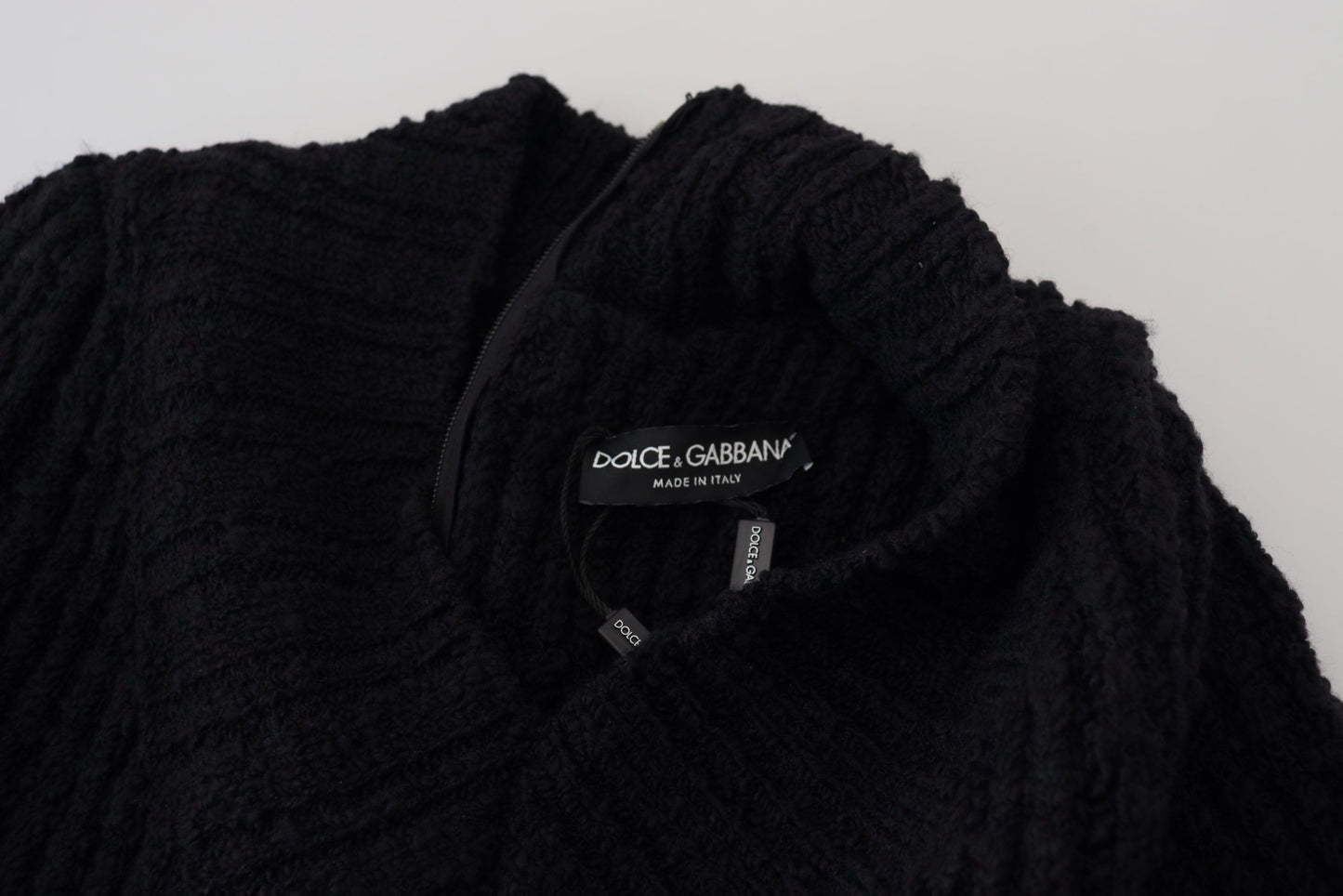 Елегантна чорна вовняна сукня-светр Dolce &amp; Gabbana