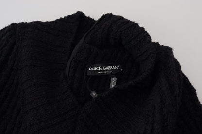 Елегантна чорна вовняна сукня-светр Dolce &amp; Gabbana