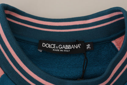Бавовняний светр Dolce &amp; Gabbana з блискітками "Тропічна королева".