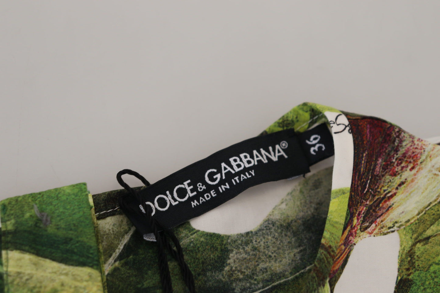 Шикарний бавовняний топ Dolce &amp; Gabbana з принтом інжиру