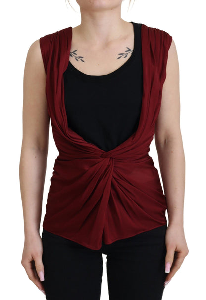 Блуза Dolce &amp; Gabbana Bordeaux Silk Blend Top
