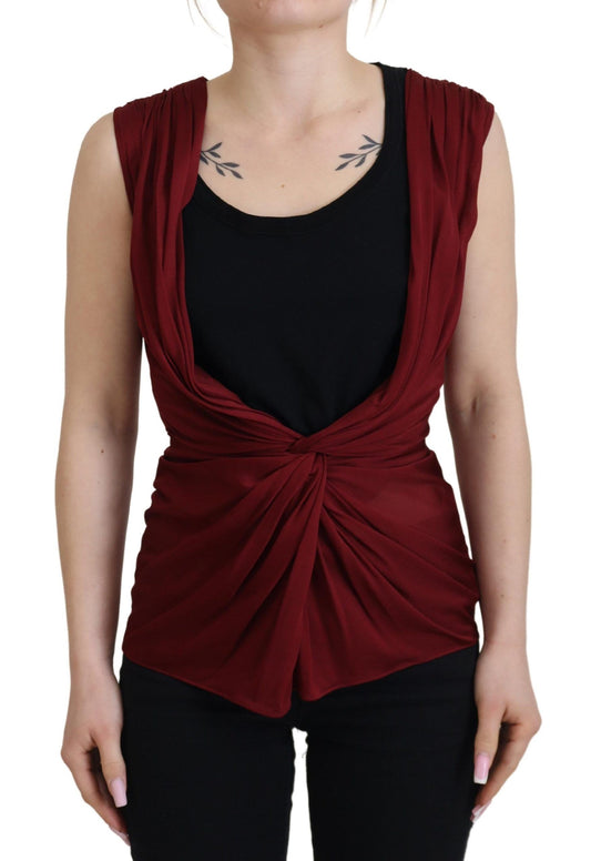 Блуза Dolce &amp; Gabbana Bordeaux Silk Blend Top