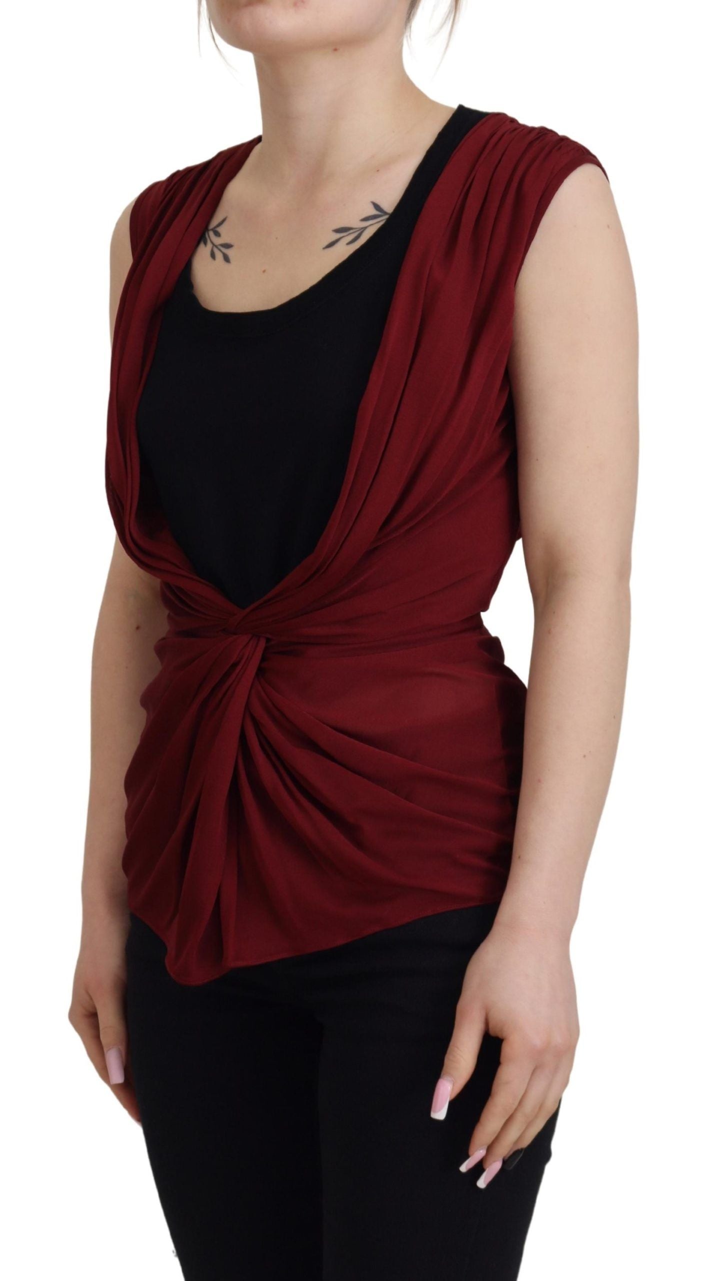 Блуза Dolce &amp; Gabbana Bordeaux Silk Blend Top