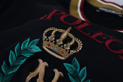 Знакова чорна бавовняна футболка Dolce &amp; Gabbana з круглим вирізом
