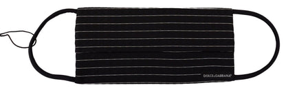 Маска для обличчя Dolce &amp; Gabbana Elegant Striped Silk Blend Face Mask
