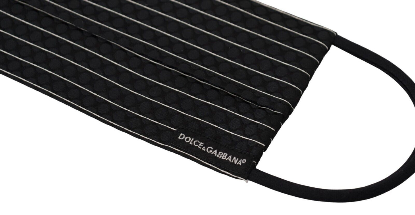 Маска для обличчя Dolce &amp; Gabbana Elegant Striped Silk Blend Face Mask