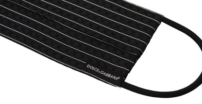 Маска для обличчя Dolce &amp; Gabbana Elegant Striped Silk Blend Face Mask