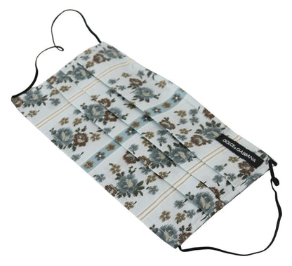 Бавовняна маска для обличчя Dolce &amp; Gabbana Chic White Floral Pleated