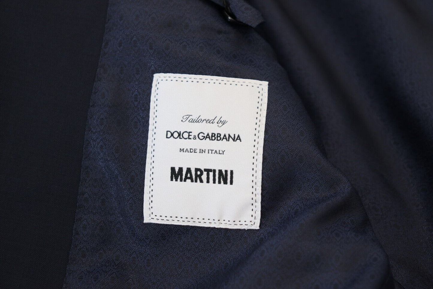 Елегантний темно-синій приталений вовняний піджак Dolce &amp; Gabbana