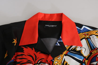 Багатобарвна шовкова повсякденна елегантна сорочка Dolce &amp; Gabbana