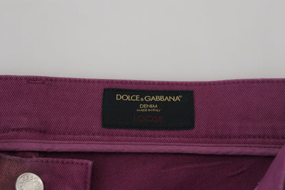 Елегантні бавовняні пурпурові штани Dolce &amp; Gabbana