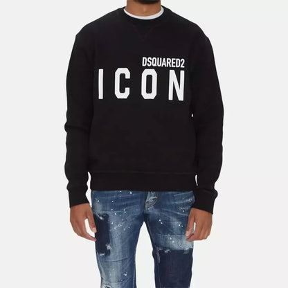 Dsquared² Шикарний чорний бавовняний світшот з логотипом