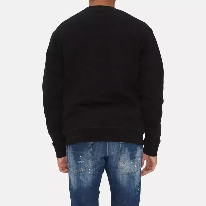 Dsquared² Шикарний чорний бавовняний світшот з логотипом