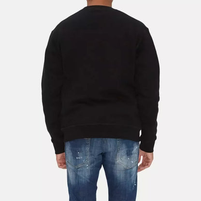 Dsquared² Шикарний чорний бавовняний світшот з логотипом