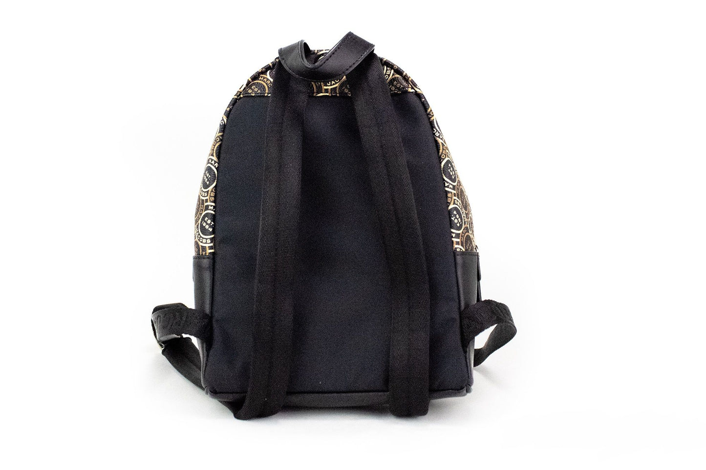 Шкіряний рюкзак-книжка Marc Jacobs Signet Mini Black Logo Printed
