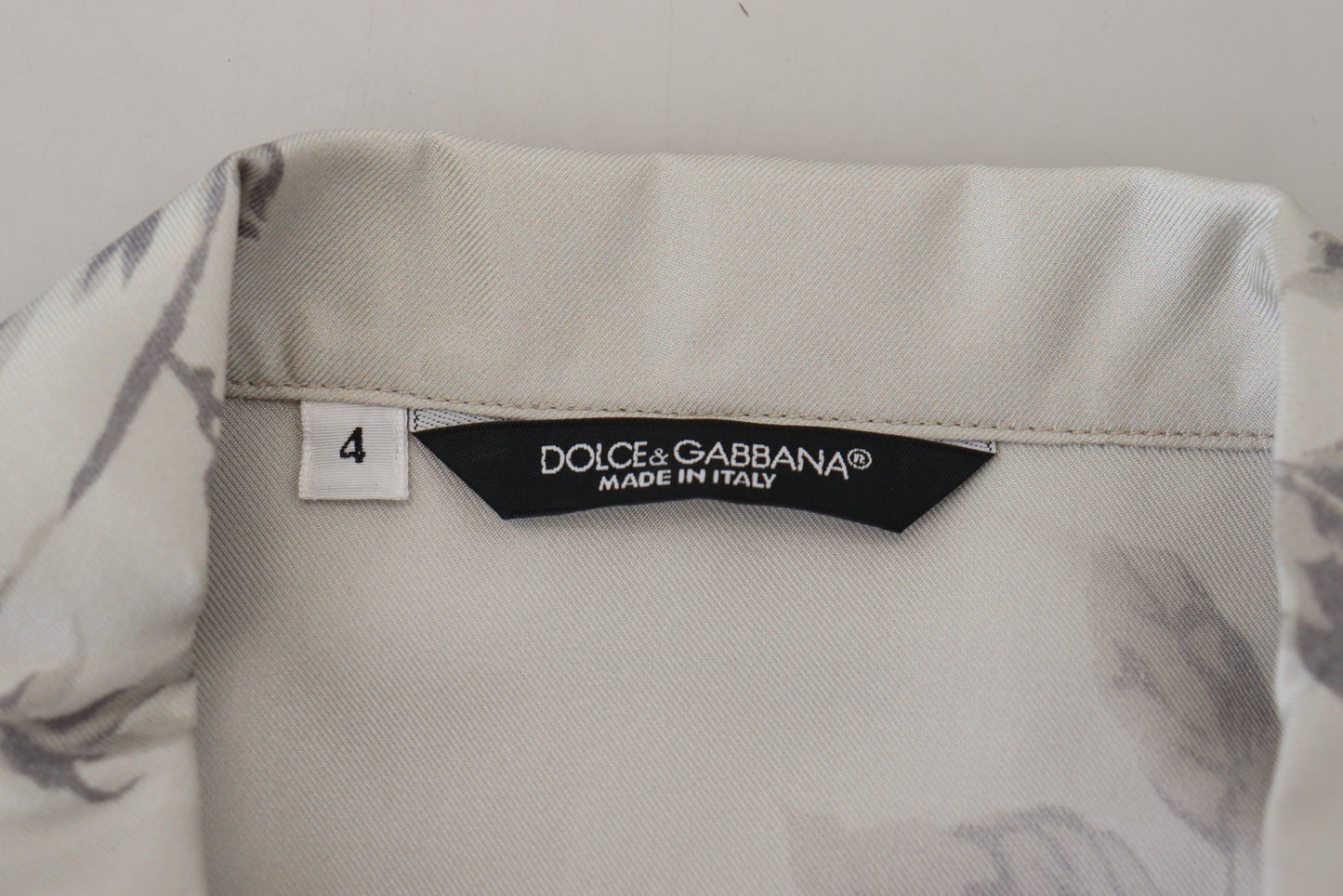 Елегантна шовкова повсякденна сорочка з принтом птахів Dolce &amp; Gabbana