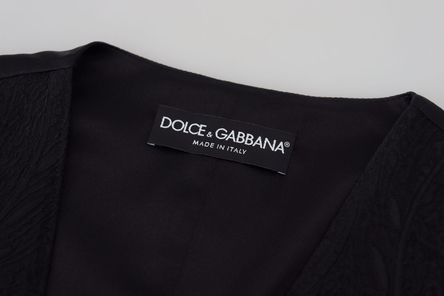 Елегантний жилет із суміші чорного шовку Dolce &amp; Gabbana