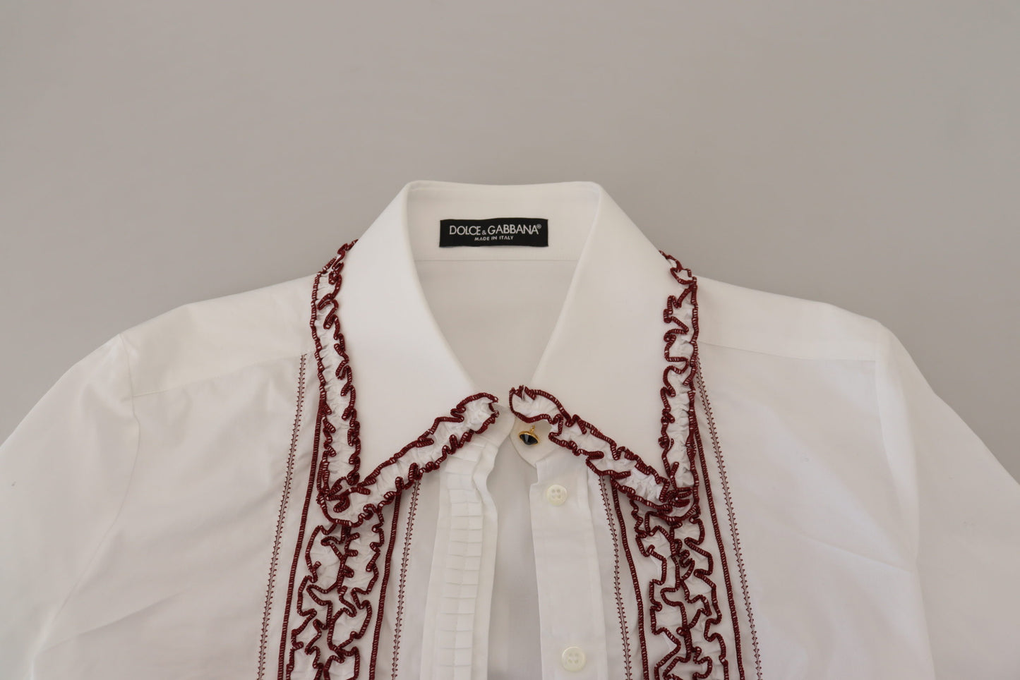 Елегантний білий бавовняний топ-поло Dolce &amp; Gabbana