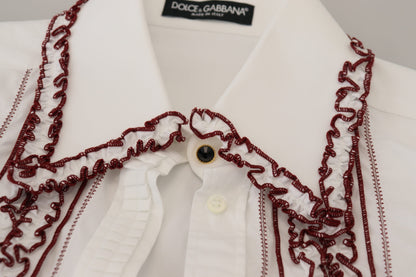 Елегантний білий бавовняний топ-поло Dolce &amp; Gabbana