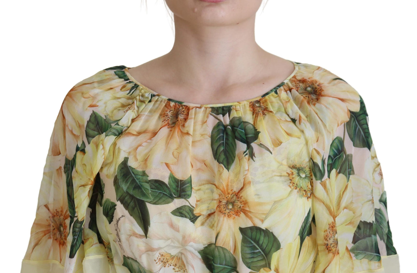 Шовкова плісирована сукня Dolce &amp; Gabbana