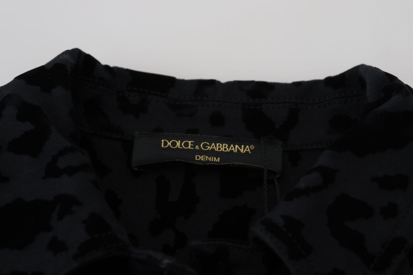 Шикарна джинсова куртка Dolce &amp; Gabbana з леопардовим візерунком