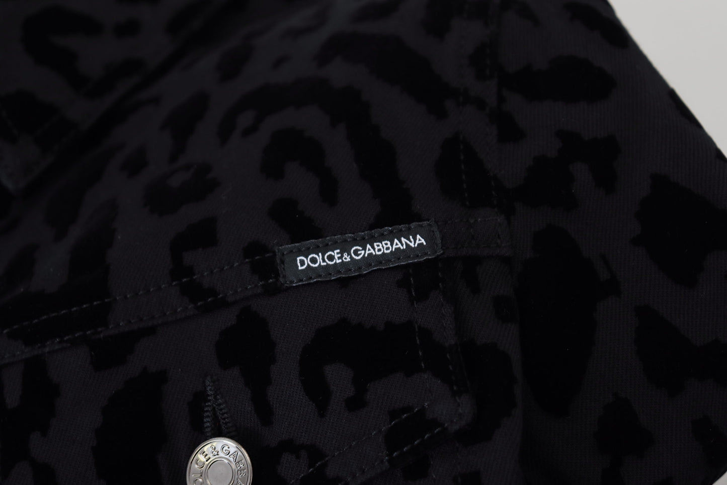 Шикарна джинсова куртка Dolce &amp; Gabbana з леопардовим візерунком