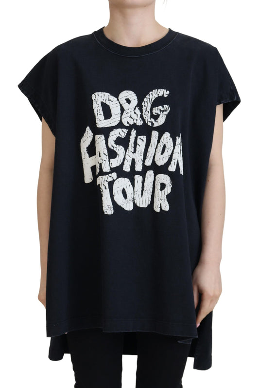 Елегантна бавовняна футболка Dolce &amp; Gabbana з круглим вирізом і принтом